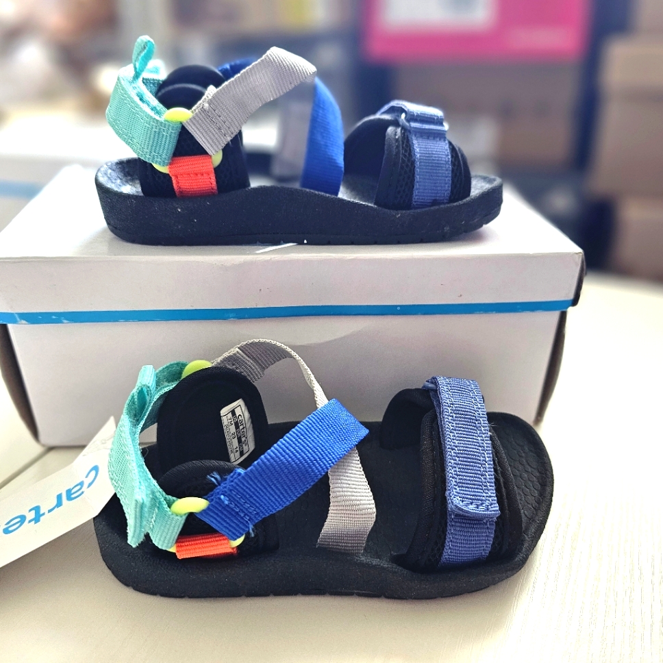 Carter's Kids Sandals - Blue And Black Size 7 Toddler Multicolor